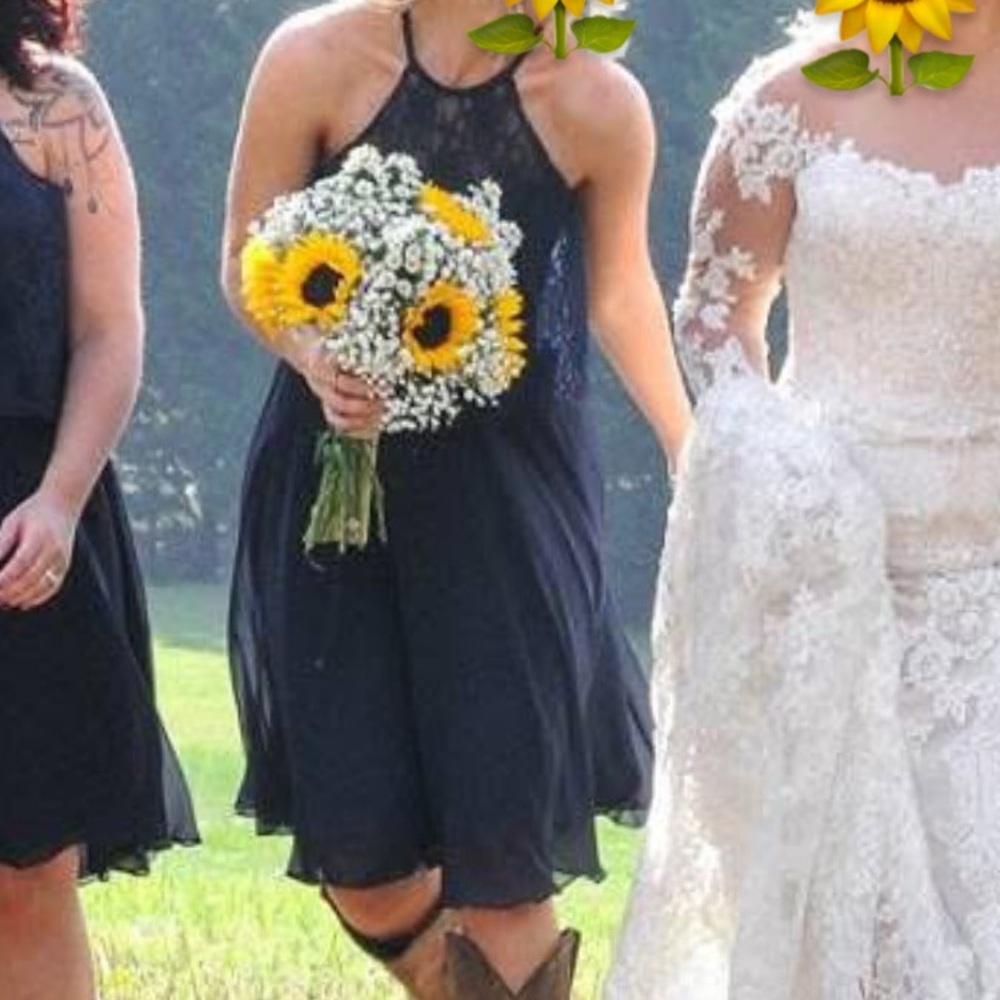 MORILEE
MADELINE GARDNER Navy Blue Halter Dress